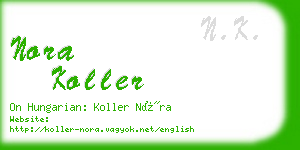 nora koller business card